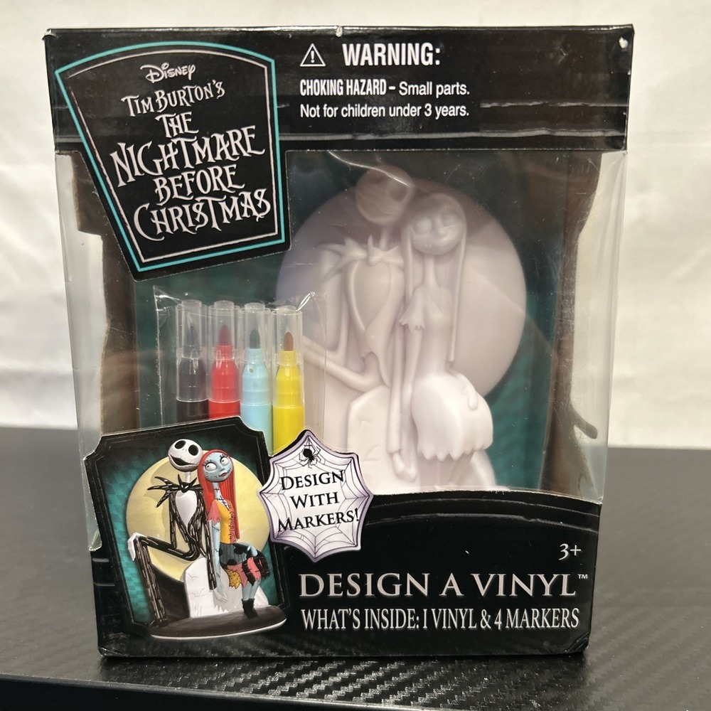 Nightmare Before Christmas Design A Vinyl Jack &‎ Sally DIY Kit NEW in box